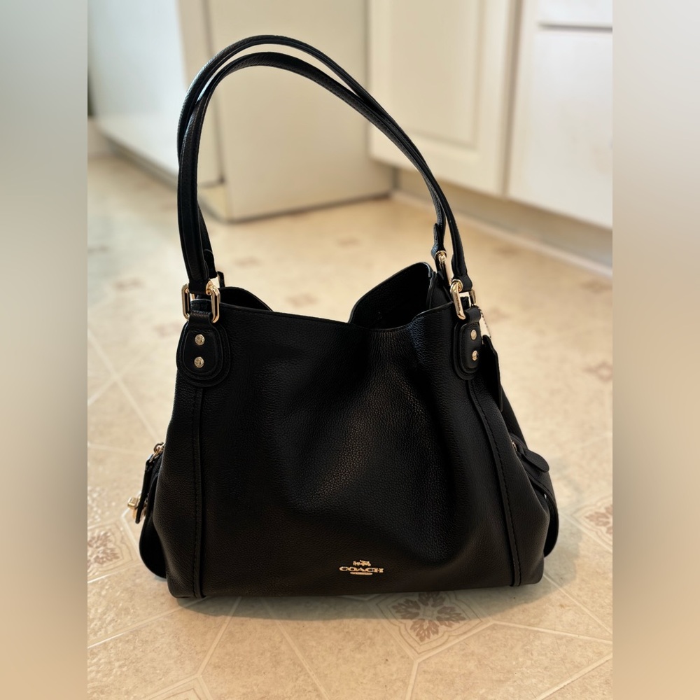 Coach Black Leather Shoulder Bag